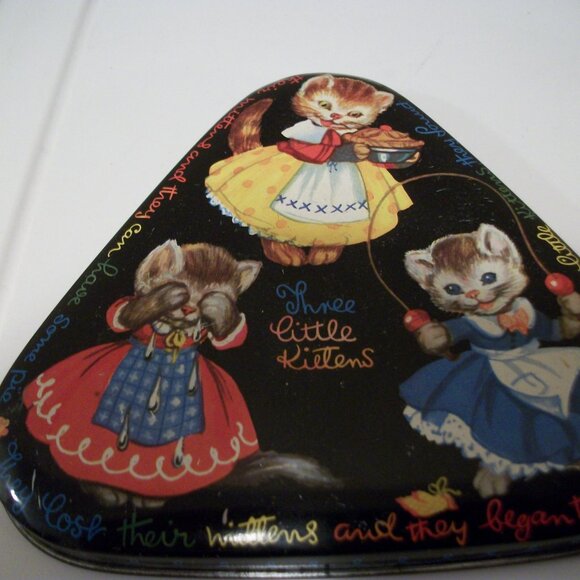 Vintage Horner Three Little Kittens Metal Tin Rare - Picture 4 of 12